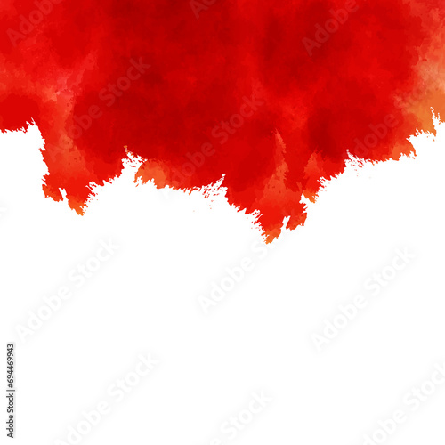 Red ink watercolor painted transparent png 