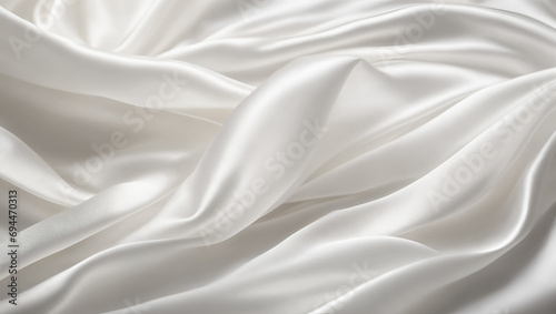 white, shiny, luxury silk fabric background
