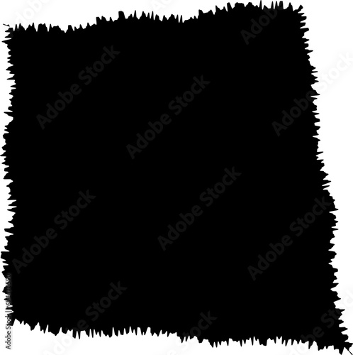 Jagged rectangles collection. Set of black grunge element, shapes with jagged edges. Torn paper pieces for collage, text box, banner, sticker.
