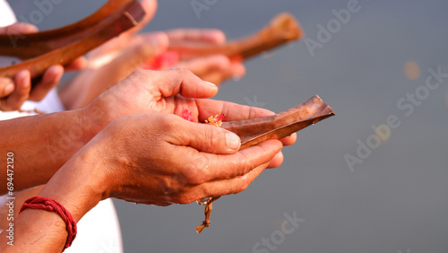 People perform Tarpan on the occasion Of Mahalaya in Kolkata