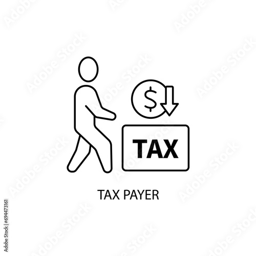 taxpayer concept line icon. Simple element illustration. taxpayer concept outline symbol design.
