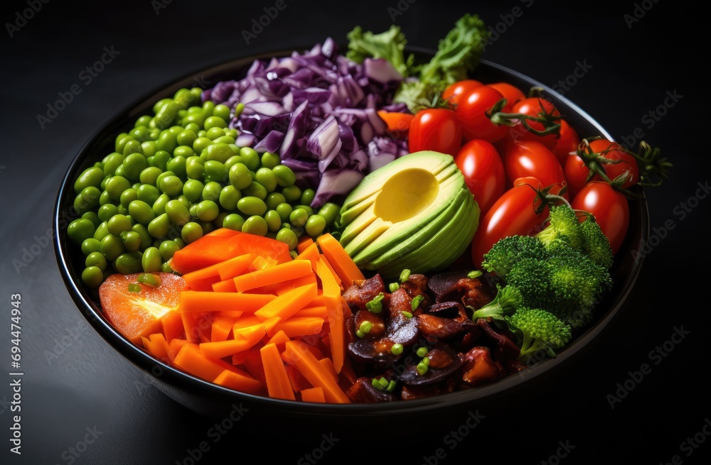 a bowl is filled with tomatoes, carrots and peas a bowl is filled with tomatoes, carrots and peas