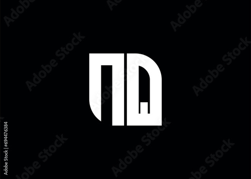 Monogram Letter NQ Logo Design vector template
