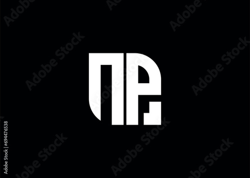 Monogram Letter NP Logo Design vector template