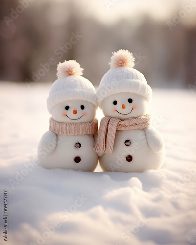 snowman on the snow © Irina
