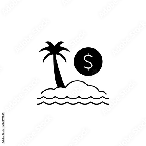 tax evasion concept line icon. Simple element illustration. tax evasion concept outline symbol design.