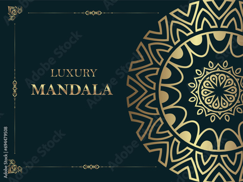 Luxury ornamental mandala design background in gold color Premium Vector Abstract background with a luxury gold mandala design Premium Vector Islamic black background with gold mandala decoration