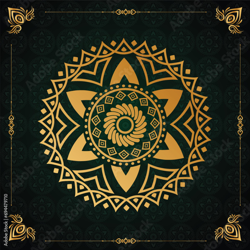 Luxury ornamental mandala design background in gold color Premium Vector Abstract background with a luxury gold mandala design Premium Vector Islamic black background with gold mandala decoration