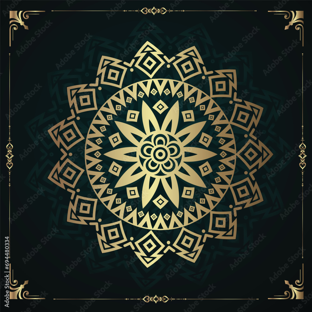 Luxury ornamental mandala design background in gold color Premium Vector Abstract background with a luxury gold mandala design Premium Vector Islamic black background with gold mandala decoration