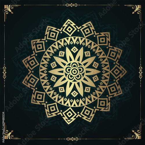 Luxury ornamental mandala design background in gold color Premium Vector Abstract background with a luxury gold mandala design Premium Vector Islamic black background with gold mandala decoration