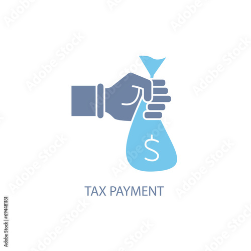 tax payment concept line icon. Simple element illustration. tax payment concept outline symbol design.