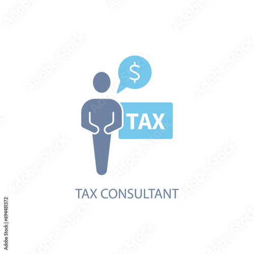 tax consultant concept line icon. Simple element illustration. tax consultant concept outline symbol design.