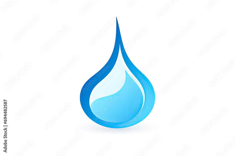 Single water drop symbol on white background. Single water drop symbol on white background.