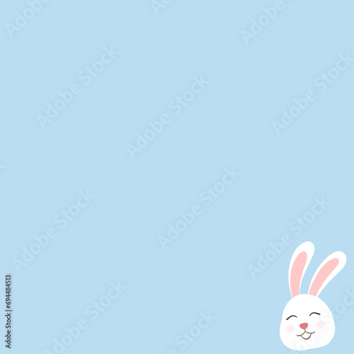 easter bunny with a note background