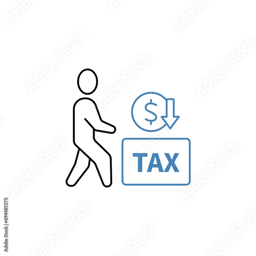 taxpayer concept line icon. Simple element illustration. taxpayer concept outline symbol design.