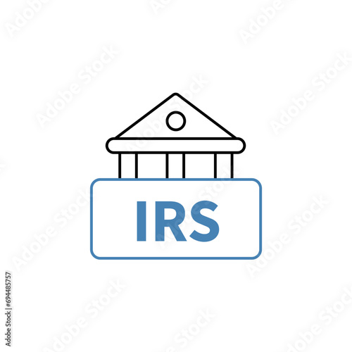 irs concept line icon. Simple element illustration. irs concept outline symbol design.