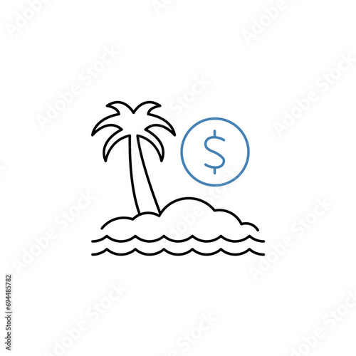 tax evasion concept line icon. Simple element illustration. tax evasion concept outline symbol design.