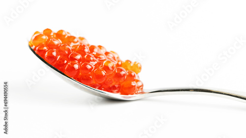 red caviar of sturgeon on the table