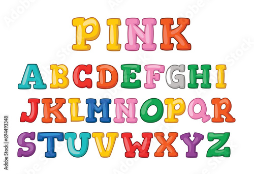 Colourful ABC ALPHABETS FOR ENGLISH LEARNING