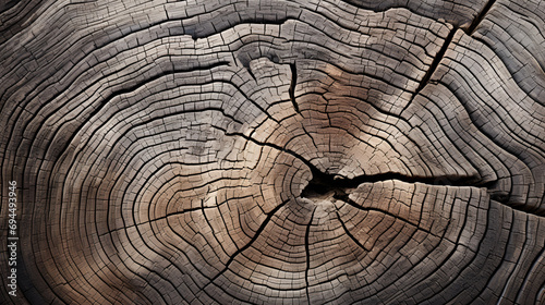 Close up of wooden planks, Brown cracked stump of an old tree close-up. Cracked oak texture, natural background, grunge, vintage, Tree rings texture background


