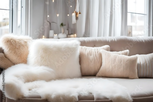 white sofa in the room