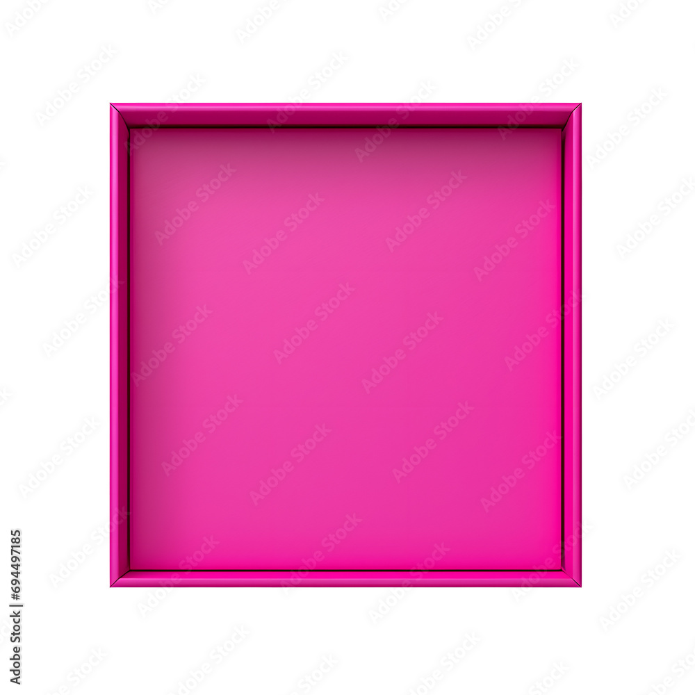 Top view of pink opened box with empty space for product display or similar cases. Transparent PNG inside Top view of pink opened box with empty space for product display or similar cases. Transparent PNG inside