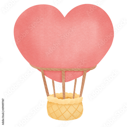 pink heart balloon for Valentine 