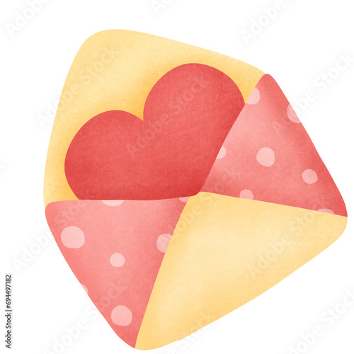 Mail of heart for Valentine