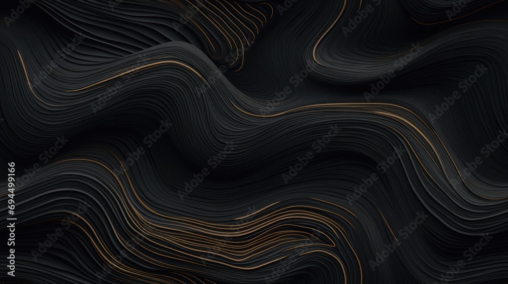an abstract black and gold background with wavy lines in the shape of a wave, with a black background with a gold stripe in the middle. an abstract black and gold background with wavy lines in the shape of a wave, with a black background with a gold stripe in the middle.