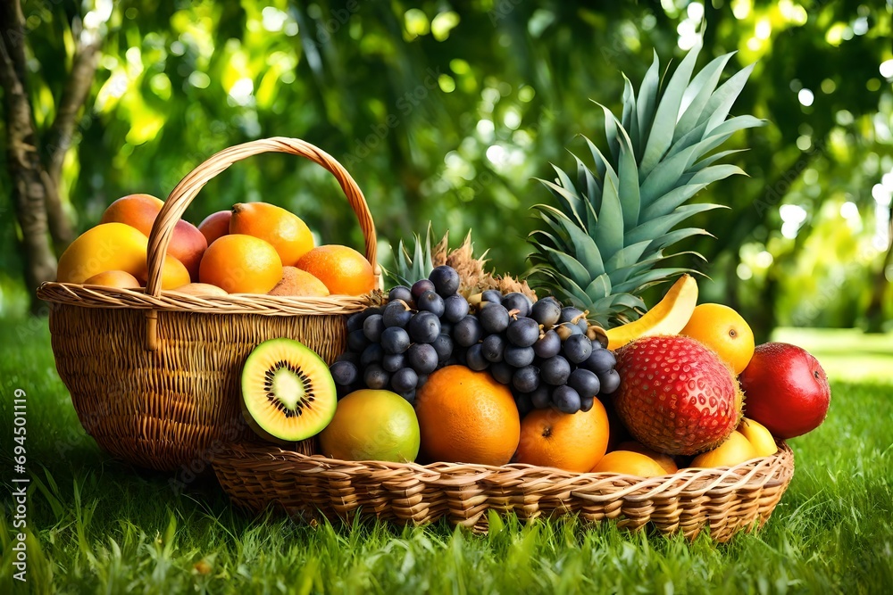 basket with fruits