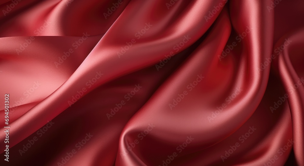 close up of red silk smooth background close up of red silk smooth background
