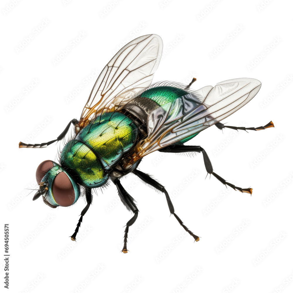 Green bottle fly isolated on white or transparent background Green bottle fly isolated on white or transparent background