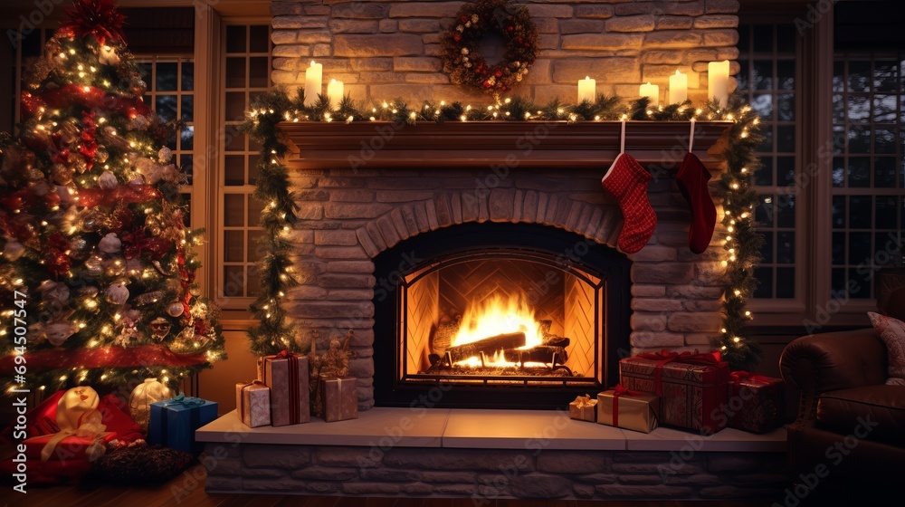 A cozy fireplace for festive moments A cozy fireplace for festive moments