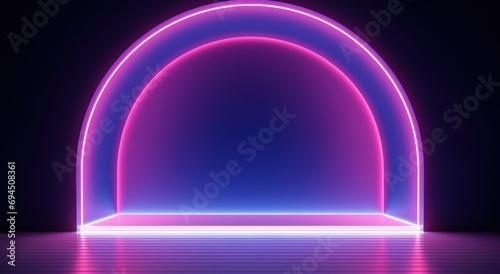Foto futuristicallydesigned neon arch