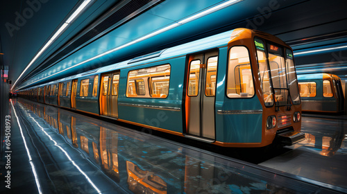 A Stealth Subway Train Which Arrived At Subway Station