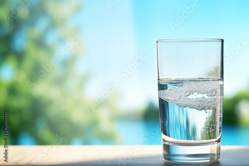 Image photo of delicious tap water, bright background