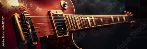 guitar banner design with copy space photo