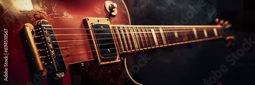 guitar banner design with copy space