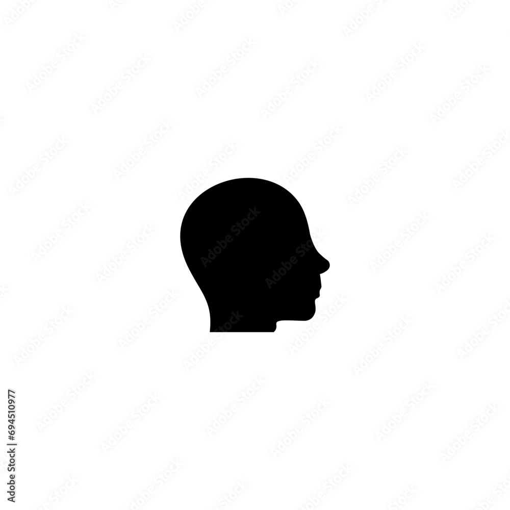 Human head icon design isolated on white background Human head icon design isolated on white background