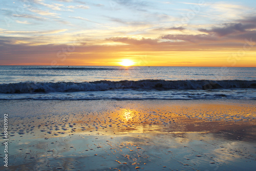 Fototapeta Naklejka Na Ścianę i Meble -  natural background beautiful sunset on the beach