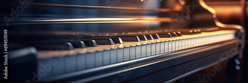 piano banner design with copy space