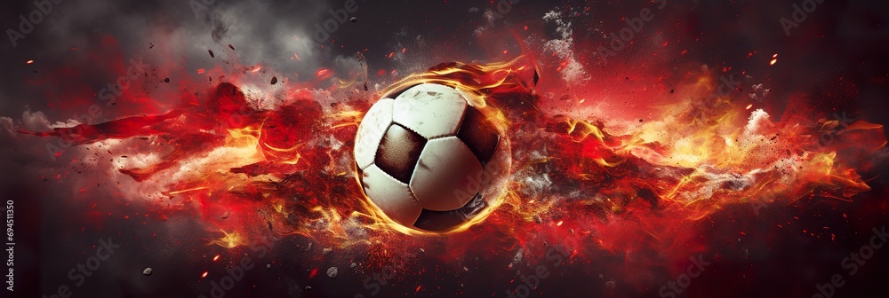Fototapeta premium soccer banner design with copy space