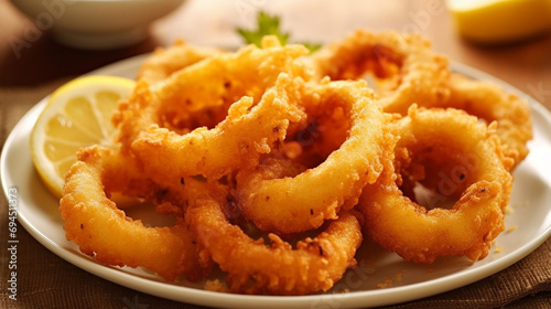 fried squid rings typical spanish tapa photo