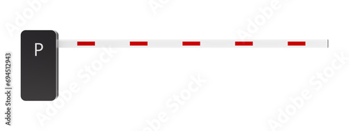 modern city barrier isolated on white background. Sign or symbol. 3d render