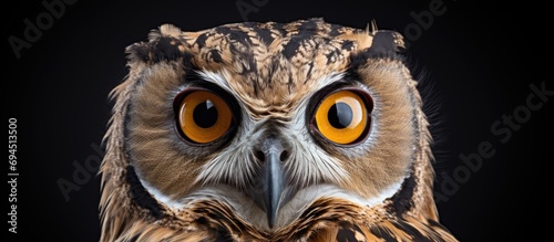 A vulnerable owl species called Bubo philippensis photo