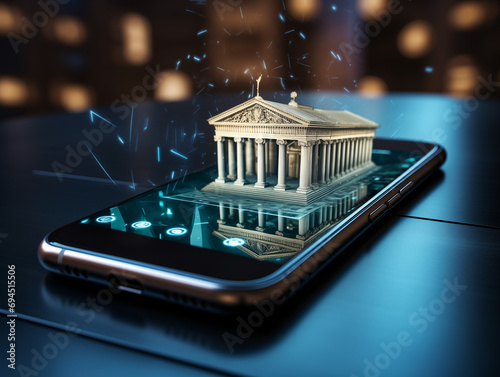 A Mobile Phone Displaying A Virtual Banking App Representing The Convenience Of Digital Banking