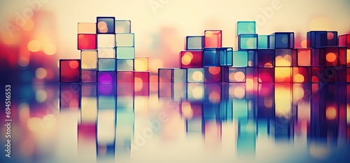 block light abstract background, artistic art design with light glow,  Generative Ai photo