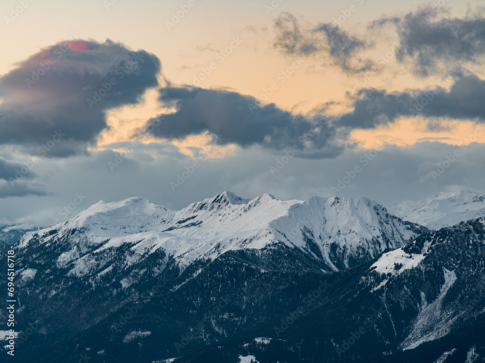 Winter Mountain Scene in the Alps
