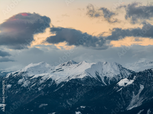 Winter Mountain Scene in the Alps