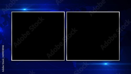 alpha channel loop live breaking news lens flare background 4K	